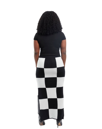 Black and White Maxi Skirt